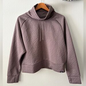 Juicy Couture Sport Jacquard Quilted Pull Over Cropped Jacket Mauve Women Large